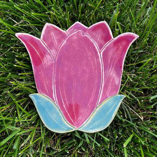 Pink Tulip Spoon Rest
